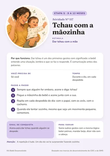 Ficha 117: Tchau com a mãozinha